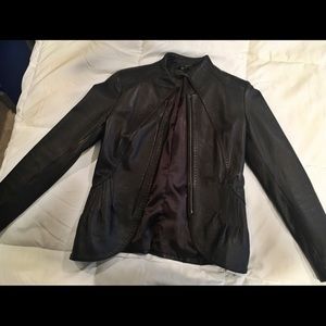 Elie Tahari small leather jacket